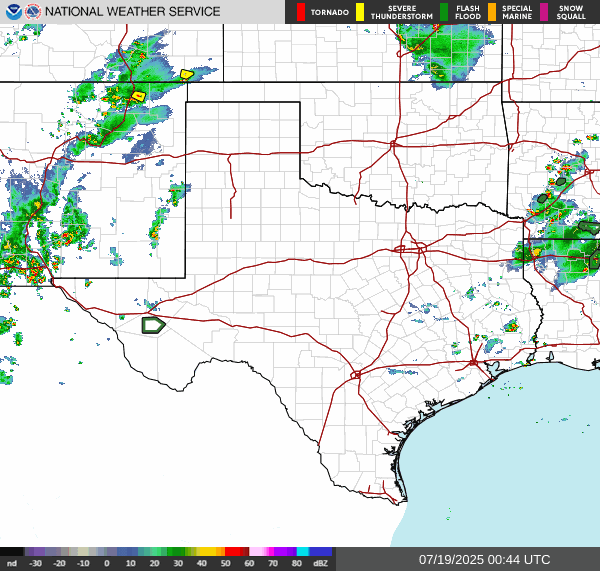 Weather radar map